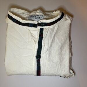 Vintage Mens Cream Guayabera Finas Villanueva Short Sleeve Shirt Size 48 EUC